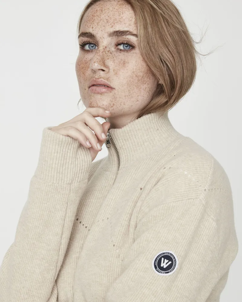 Holebrook Siv T-Neck WP Sweater - Sand-2